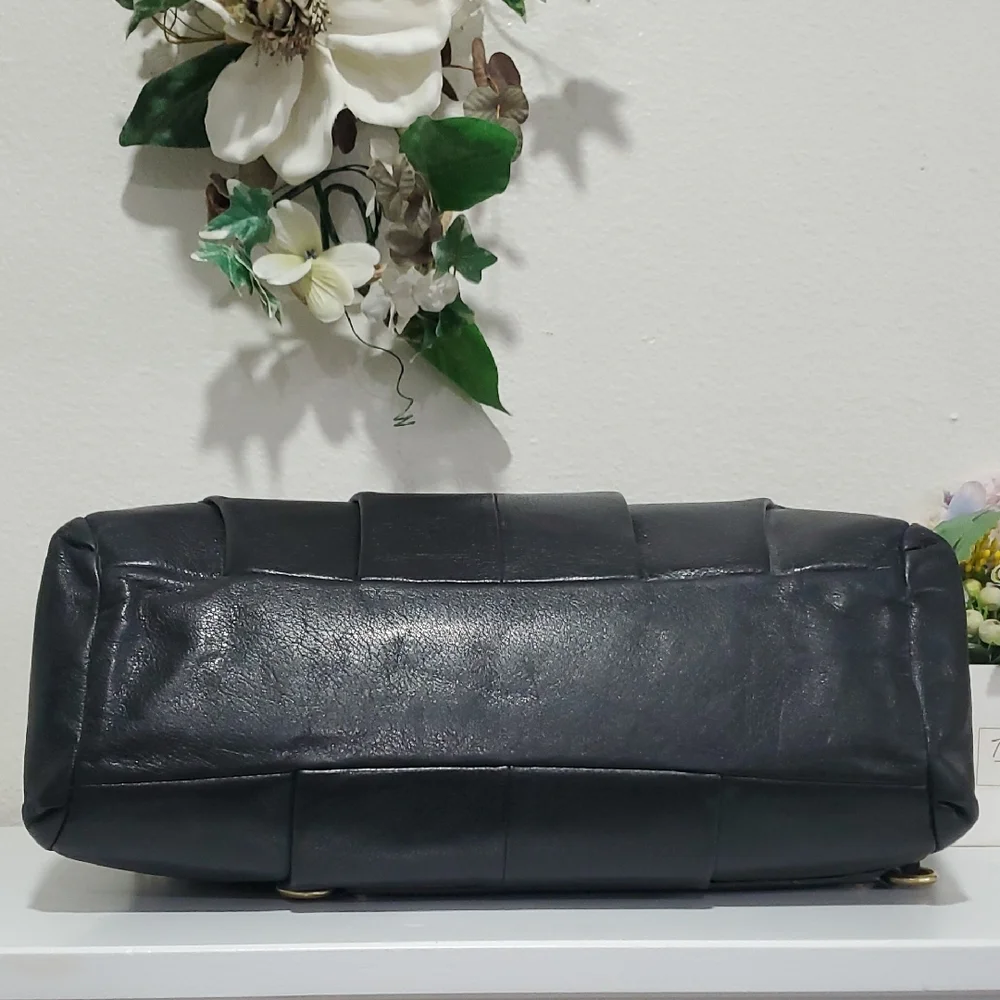 Coach Black Leather Madison Pinnacle Carrie Satchel - Picture 12 of 17